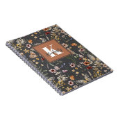 Moderne Boho-Floral-Monogramm-Name Notizblock (Rechte Seite)