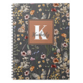 Moderne Boho-Floral-Monogramm-Name Notizblock (Vorderseite)