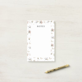 Moderne Boho Floral Post-It Notes Klebezettel