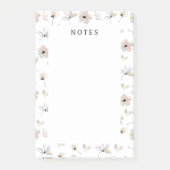 Moderne Boho Floral Post-It Notes Klebezettel (Vorderseite)