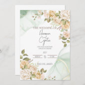 Moderne Boho Floral Wedding Einladung (Vorne/Hinten)
