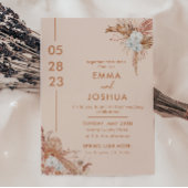 Moderne Boho Floral Wedding Einladung