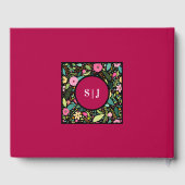 Moderne Boho Floral Wedding Gästebuch (Rückseite)