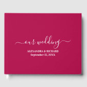 Moderne Boho Floral Wedding Gästebuch (Vorderseite)