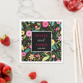 Moderne Boho Floral Wedding Serviette (Beispiel)