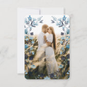 Moderne Boho Folk Hochzeit Dankeschön-Karte mit Fo Dankeskarte (Vorderseite)