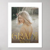 Moderne Boho Foto Graduate High School Foil Prints Foliendrucke (Vorderseite)