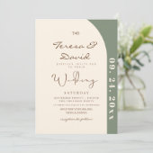 Moderne Boho-Foto-Hochzeit Einladung (Stehend Vorderseite)