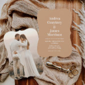 Moderne Boho Foto Wedding Einladung