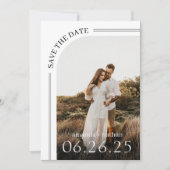 Moderne Boho Foto Wedding Save The Date (Vorderseite)