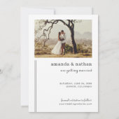 Moderne Boho Foto Wedding Save The Date (Rückseite)