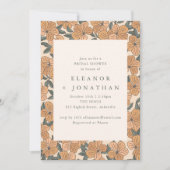 Moderne Boho-Gelbe Blumen Hochzeitsdusche Einladung (Vorderseite)