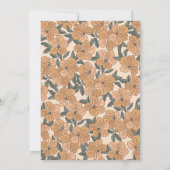 Moderne Boho-Gelbe Blumen Hochzeitsdusche Einladung (Rückseite)