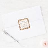 Moderne Boho-Gelbe Floral-Probeessen Custom Quadratischer Aufkleber (Umschlag)
