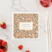 Moderne Boho-Gelbe Florale Probeessen Custom Serviette (Beispiel)