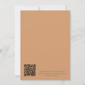 Moderne Boho-Gelbe Hochzeits-Foto-QR-Code-Blumen Save The Date (Rückseite)