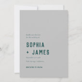 Moderne Boho Geometric Arch Green Gray Wedding Save The Date (Vorderseite)