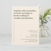 Moderne Boho Geometric Blue Green Pink Hochzeit Einladung (Stehend Vorderseite)