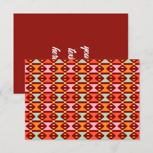 Moderne Boho-Geometrie Dankeskarte (Vorne/Hinten)