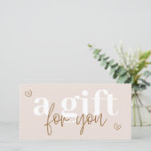 Moderne Boho-Geschenkgutschein-Voucher (Stehend Vorderseite)