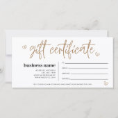 Moderne Boho-Geschenkgutschein-Voucher (Rückseite)
