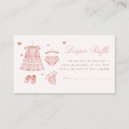 Moderne Boho Girl Clothes Windeln Raffle Babydusch Begleitkarte