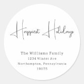 Moderne Boho glücklichste Umschlag Aufkleber (Vorderseite)