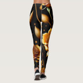 Moderne Boho Gold Rose Collection Leggings (Rückseite)