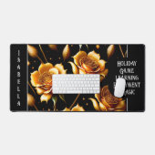 Moderne Boho Gold Rose Collection Schreibtischunterlage (Tastatur & Maus)