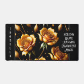 Moderne Boho Gold Rose Collection Schreibtischunterlage (Vorderseite)