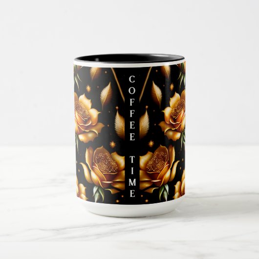 Moderne Boho Gold Rose Collection Tasse (Zentrum)