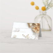 Moderne Boho Golden Rose Frühjahrssonne Platzkarte (Vorderseite)