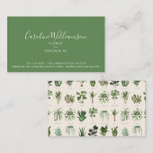 Moderne Boho Green Pflanze Botanischer Florist Visitenkarte (Vorne/Hinten)
