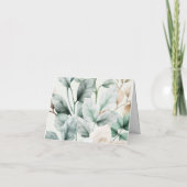 Moderne Boho Greenerenery Blätter Kinderdusche Dankeskarte (Rückseite)