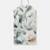 Moderne Boho Greenerenery Blätter Kinderdusche Geschenkanhänger (Rückseite)