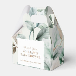 Moderne Boho Greenerenery Blätter Kinderdusche Geschenkschachtel