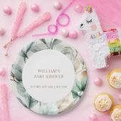 Moderne Boho Greenerenery Blätter Kinderdusche Pappteller (Party)