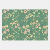 Moderne Boho-Grün-Blumenmuster Geschenkpapier Set (Vorderseite 3)