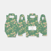 Moderne Boho-Grün-Blumenmuster Geschenkschachtel (Ungefaltet)