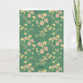 Moderne Boho-Grün-Blumenmuster Karte (Rückseite)