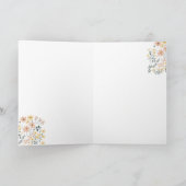 Moderne Boho-Grün-Blumenmuster Karte (Innenseite)