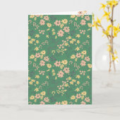 Moderne Boho-Grün-Blumenmuster Karte (Gelbe Blume)