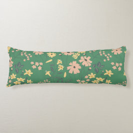 Moderne Boho-Grün-Blumenmuster Seitenschläferkissen