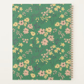 Moderne Boho-Grüne Hochzeitsblumen Planer (Rückseite)