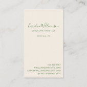 Moderne boho grüne Pflanze botanische Natur Visitenkarte (Rückseite)