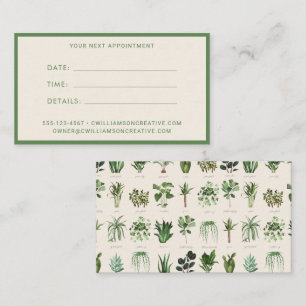 Moderne Boho-Grünpflanzen Botanischer Florist Terminkarte
