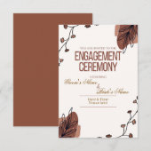 Moderne Boho-Hochzeitsankündigung Einladung (Vorne/Hinten)