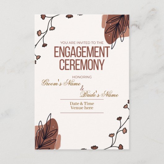 Moderne Boho-Hochzeitsankündigung Einladung (Vorderseite)