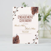 Moderne Boho-Hochzeitsankündigung Einladung (Stehend Vorderseite)