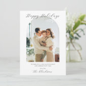 Moderne Boho Holiday Card Einladung (Stehend Vorderseite)